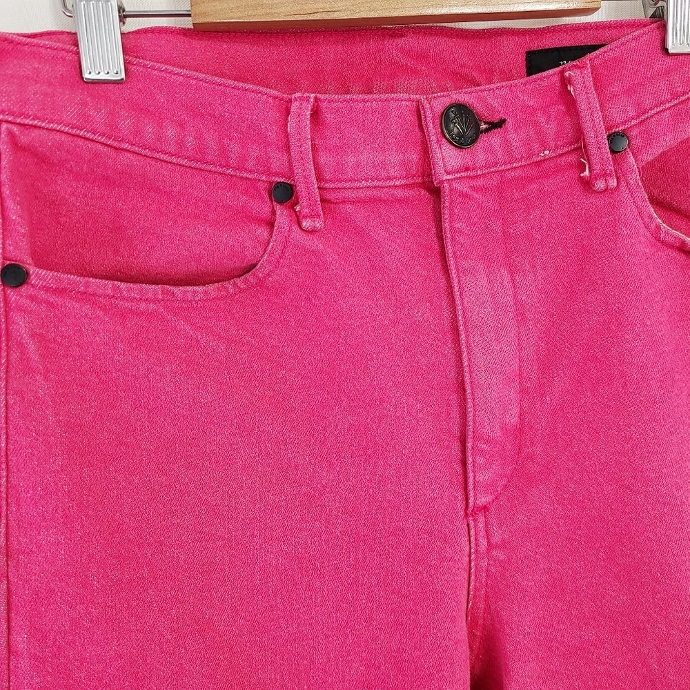 Rag & bone ankle cigarette jeans Bull Pink neon denim womens size 31 - Picture 5 of 7
